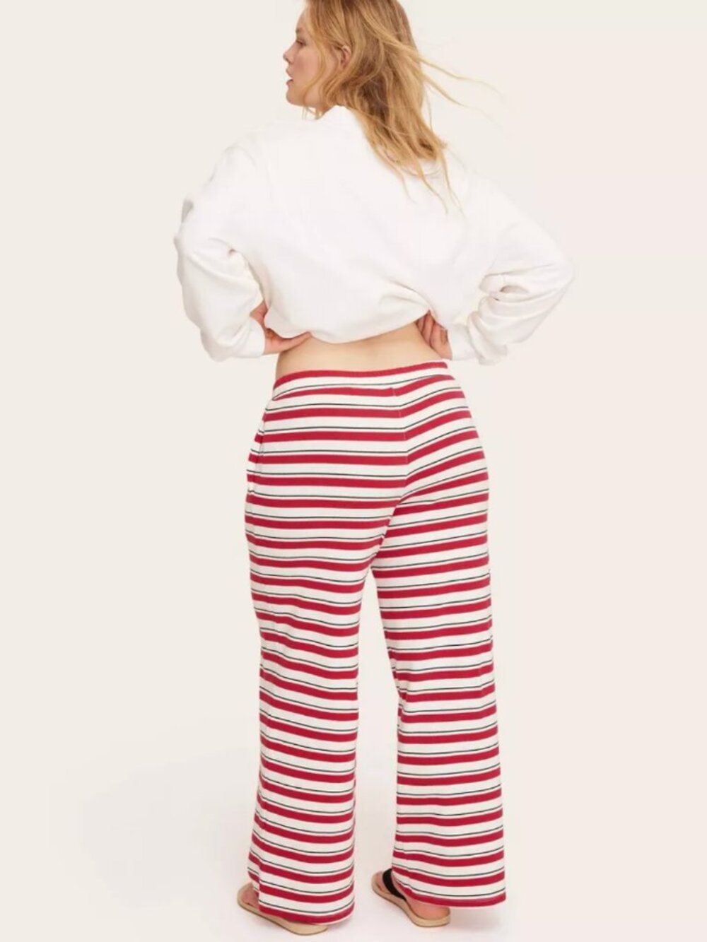 Parke x Target High-Rise Boxer Knit Pants Red/Navy Striped Size Medium NWT - Picture 3 of 3